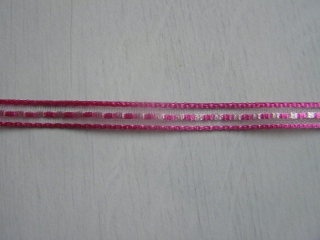 monofil s dekorem - 6 mm - růžovobílá - 1 m