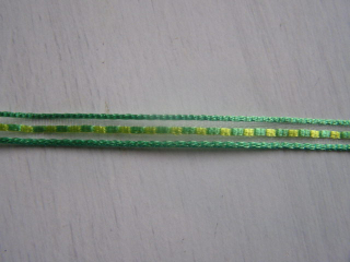 monofil s dekorem - 6 mm - zelenožlutá - 1 m