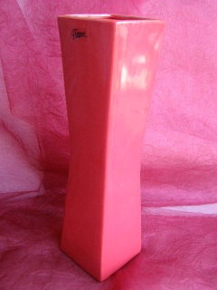 váza hranatá - červená 32 cm