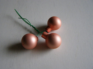 koulička skleněná mini 20 mm - 3 ks - lososová matná