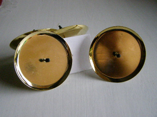 bodec plochý velký - 7,5 cm - zlatý 4 ks