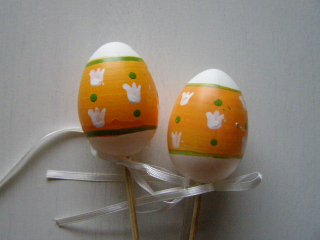 zápich - vajíčko velké - oranžový pruh