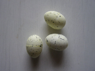 mini vajíčko kropenaté - polystyrén 2,5 cm - světlounce žluté - 3 ks