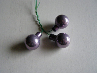 koulička skleněná mini 20 mm - 3 ks - lila světlá lesklá