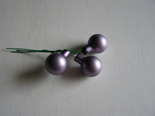 koulička skleněná mini 20 mm - 3 ks - lila světlá matná