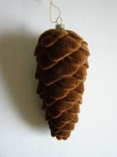 semišová šiška - hnědá