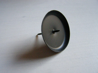 bodec plochý střední - 5 cm - černý