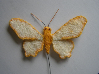 zápich - sisalový motýl - velký oranžový