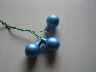 koulička skleněná mini 20 mm - 3 ks - modrá světlá matná
