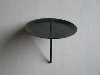 bodec plochý velký - 8 cm - černý 4 ks