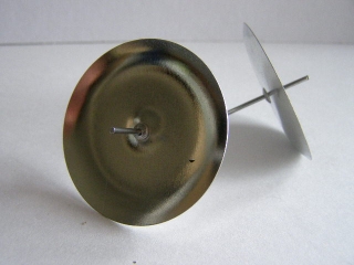 bodec plochý střední - 5 cm - stříbrný