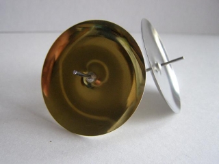 bodec plochý střední - 5 cm - zlatý