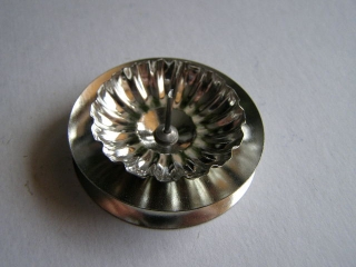 svícen velký - dvojitá mistička - 3,5 cm - stříbrný