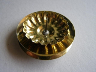 svícen velký - dvojitá mistička - 3,5 cm - zlatý