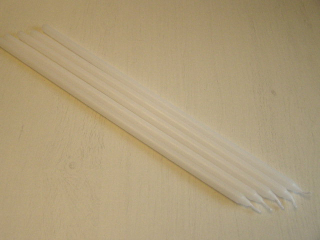 tenká svíčka 8 x 300 mm - bílá